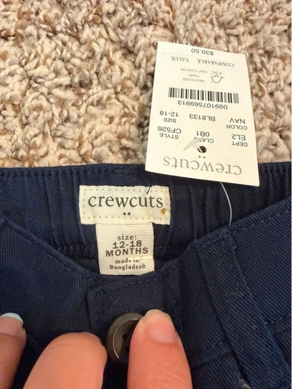 Crewcuts Navy Dress Pants 12-18 Months NWT Toddler Boys